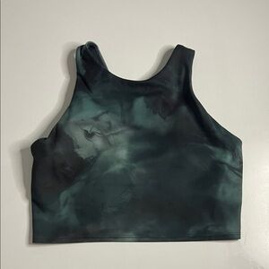 Athleta Conscious Crop, Women's Dark Green Crop Tank Top, size Small Petite